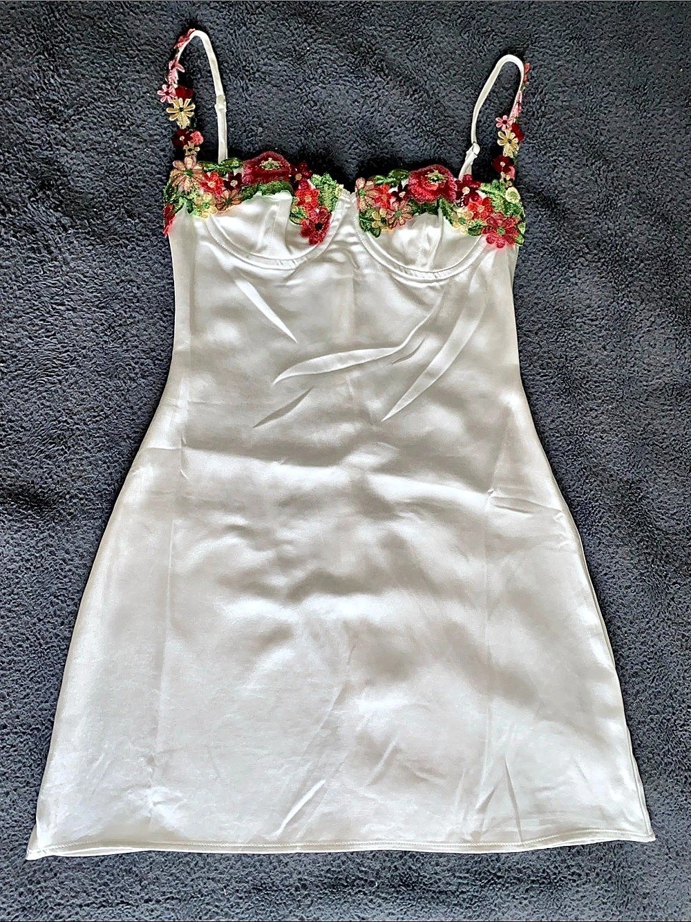 Princess Polly White Satin Mini Dress